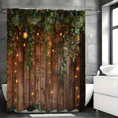 Shower Curtain with Hooks Included