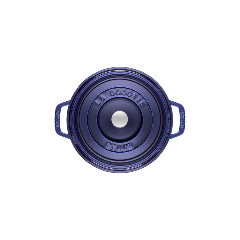 La Cocotte Cast Iron Round Cocotte, 5.5 quarts, Dark Blue