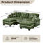 Canapé modulaire en L avec repose-pieds et repose-pieds Chenille-129442936-129442938