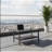 37" X 21 Brown ” Rectangular Metal Outdoor Coffee Table, 2-Tier All-Weather Patio Coffee Table
