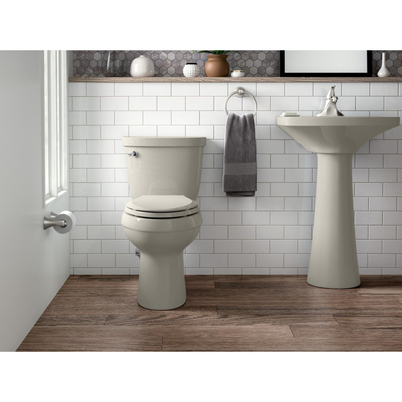 Cimarron® 26.81" Vitreous China U-Shape Pedestal Bathroom Sink with Overflow, Sandbar, Single