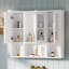 Armoire à pharmacie murale 35 po 2 en 1 avec tablettes réglables et portes à fermeture douce, miroir haute définition avec rangement pour meuble-lavabo de salle de bain-1016997312