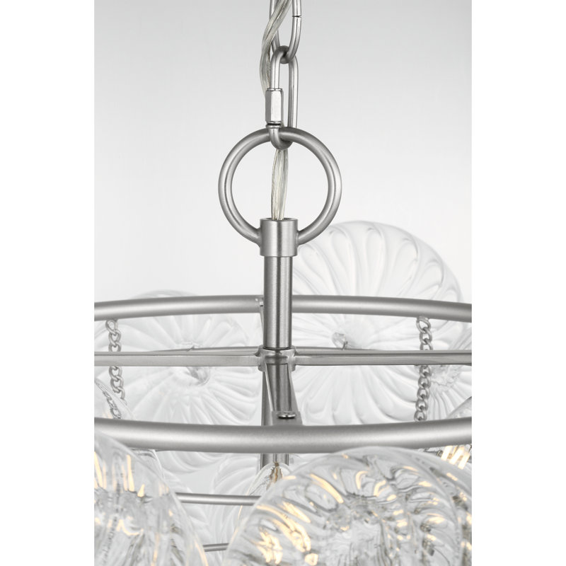 Lustre rond à intensité variable Zia de 23 po de Generation Lighting, 22.83, Nickel brossé