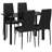 Wrought Studio™ Modern Dining Table Set For 4, Space-Saving 5 Pieces Kitchen Table Set With Rectangle Table, Padded Seat And Steel Frame-1757105313