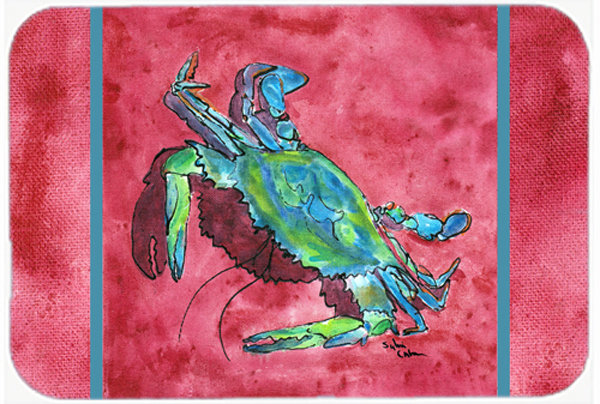 Crab Dark Pink Glass Cutting Board
