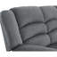 Lumbar Aid revêtu de microfibre grise - structure en bois franc séché au four, structure à 8 ressorts à arc, base en acier inoxydable, rembourrage en mousse transitionnel avec revêtement, structure et coins renforcés,
