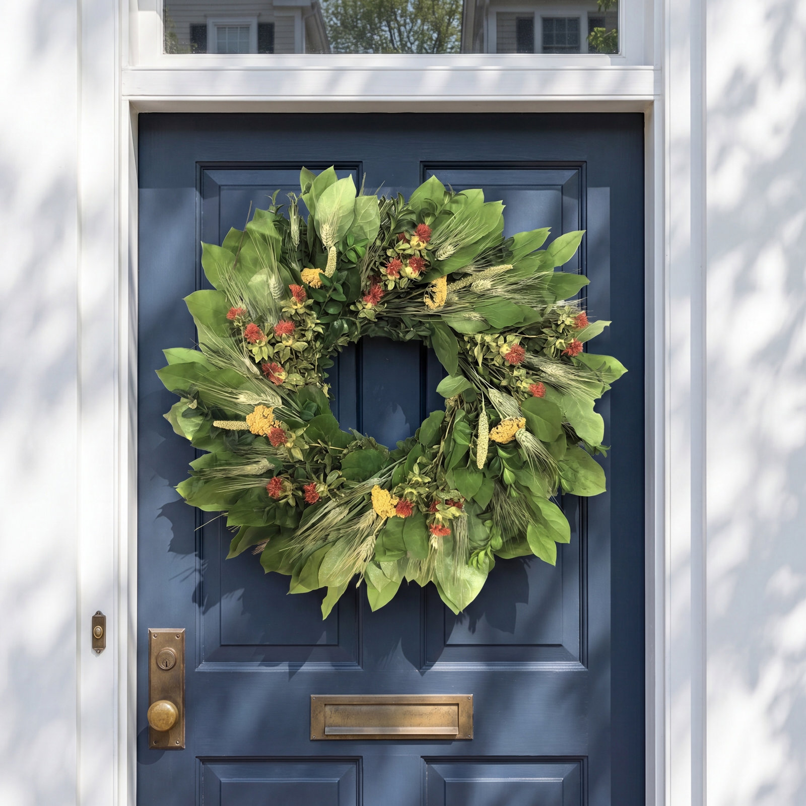 Handcrafted Dried Mixed Assortment Wreath, 30" H x 30" W x 6" D
