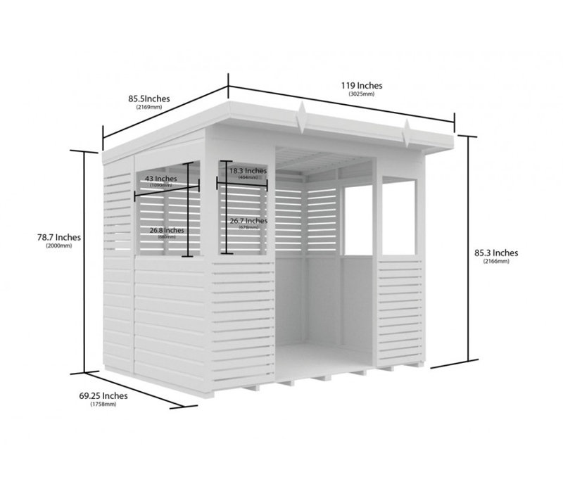 8 x 6 BBQ/Outdoor Kitchen Shelter