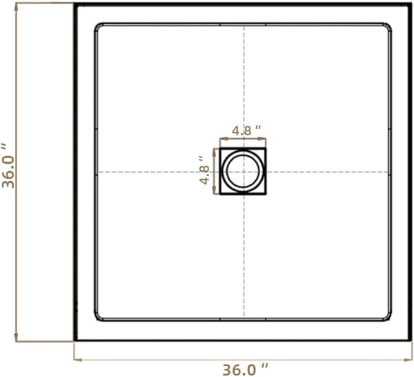 VTI 36 W x 36 D Single Threshold Shower Base & Reviews