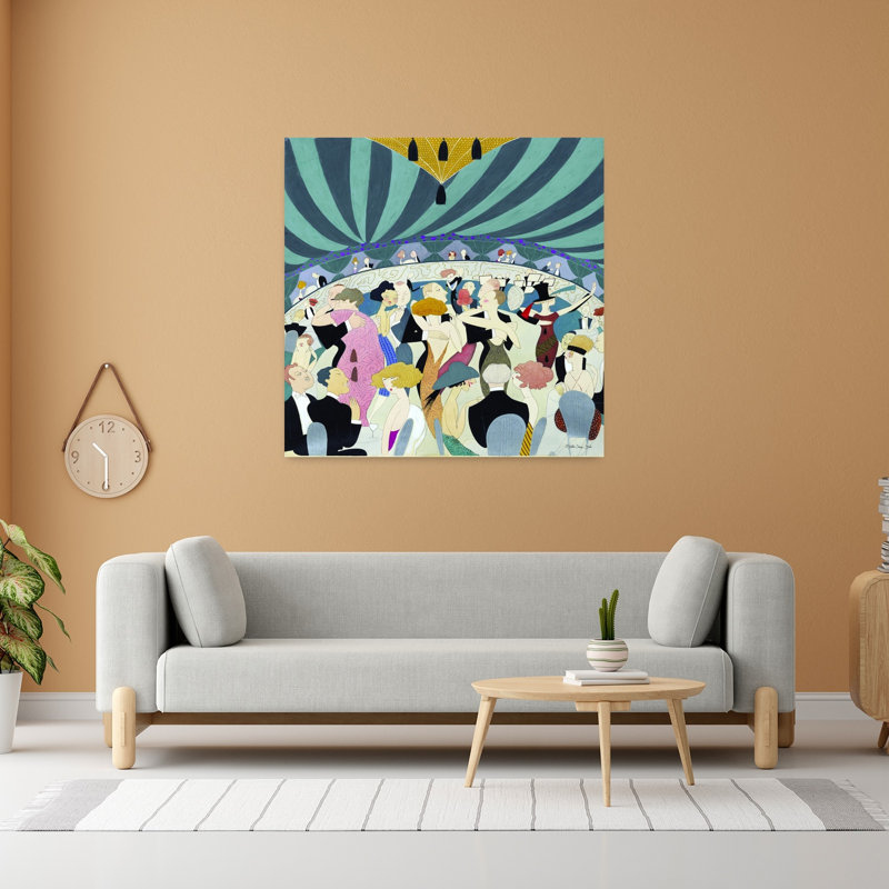 Soirée abstraite, art contemporain, H 48 po x l 48 po