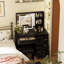 Ensemble de coiffeuse avec tabouret et miroir-1307768470