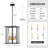 6 - Light Dimmable Lantern Rectangle Chandelier-799061083