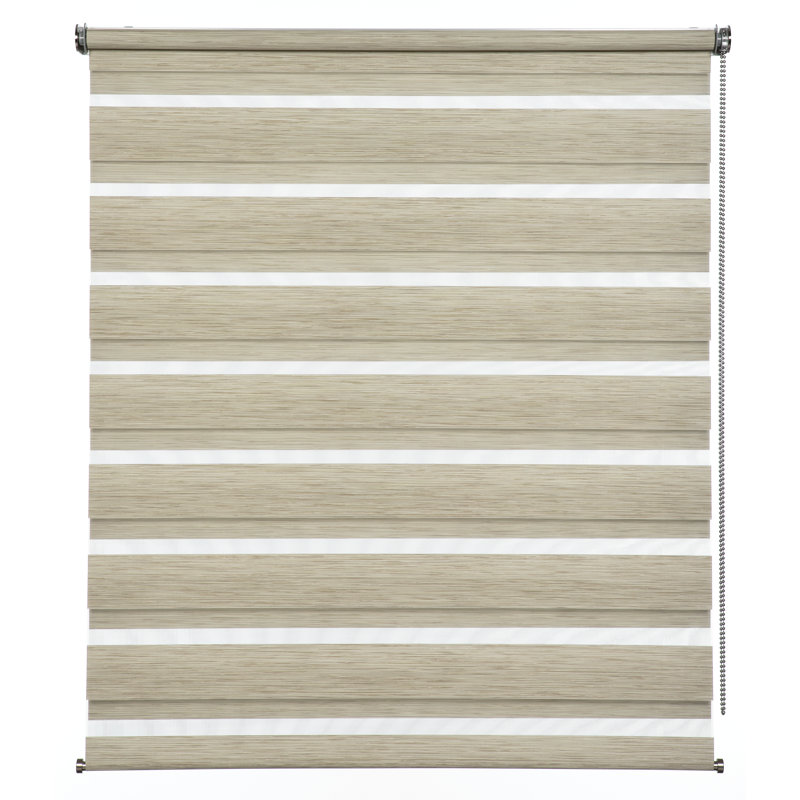 Semi -transparent Zebra Shades, 100cm H x 180cm W, Beige