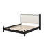 Lit plateforme en bois avec tête de lit tapissier en lin, support en lattes de bois-914415296-914415303