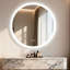 Round Lighted Wall Mounted Bathroom Mirror-1137819424