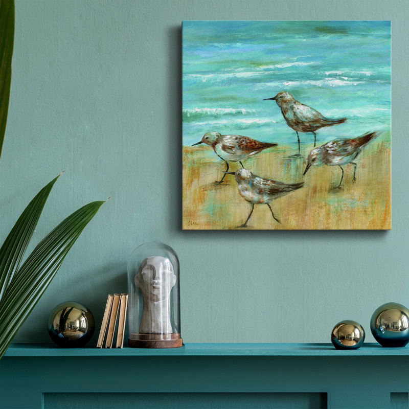 Sandpipers III - impression sur toile tendue, H 16 po x l 16 po x P 1 po