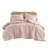 Gigi Pink Clipped Jacquard Tufted 3-Piece King/Cal King Comforter Set-111192732-111192731