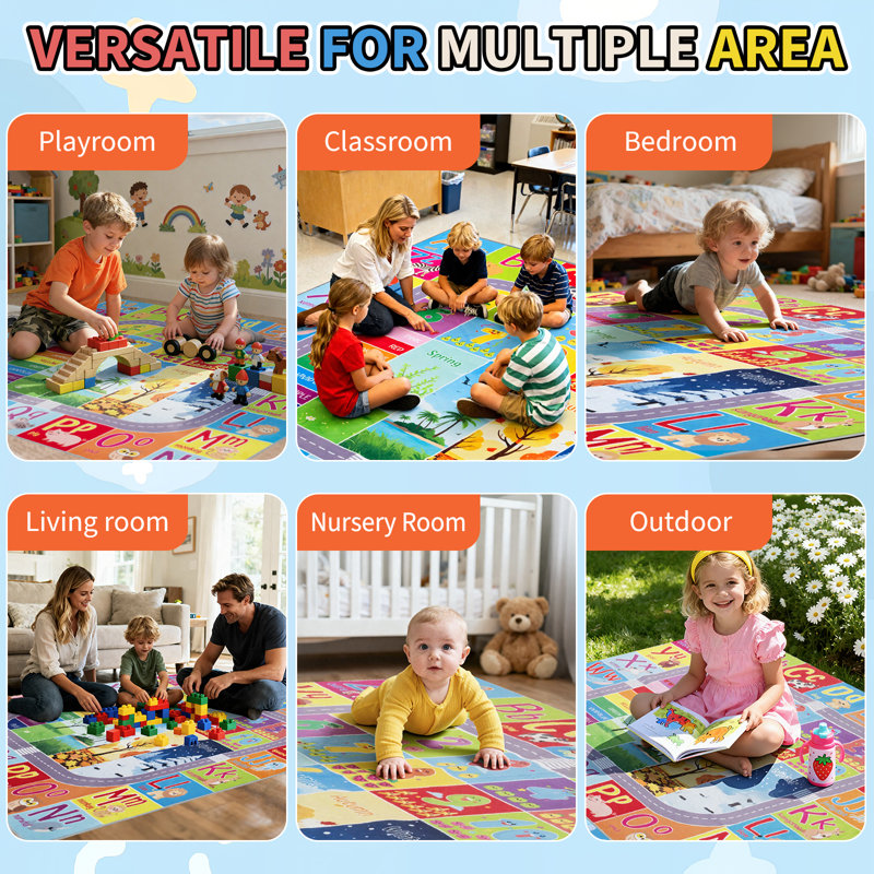 Tapis éducatif lavable pour enfants