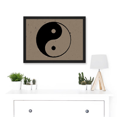Taoist Philosophy Yin Yang Black White - Single Picture Frame Art Prints