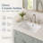 21'' x 13'' Undermount Rectangular Bathroom Sink with Overflow, White Ceramic Vanity Sink,Easy to Clean-126172775