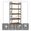 Bibliothèque industrielle ajustable, bibliothèque verticale en bois avec cadre en métal pour bureau à domicile, salon, chambre à coucher-43630783