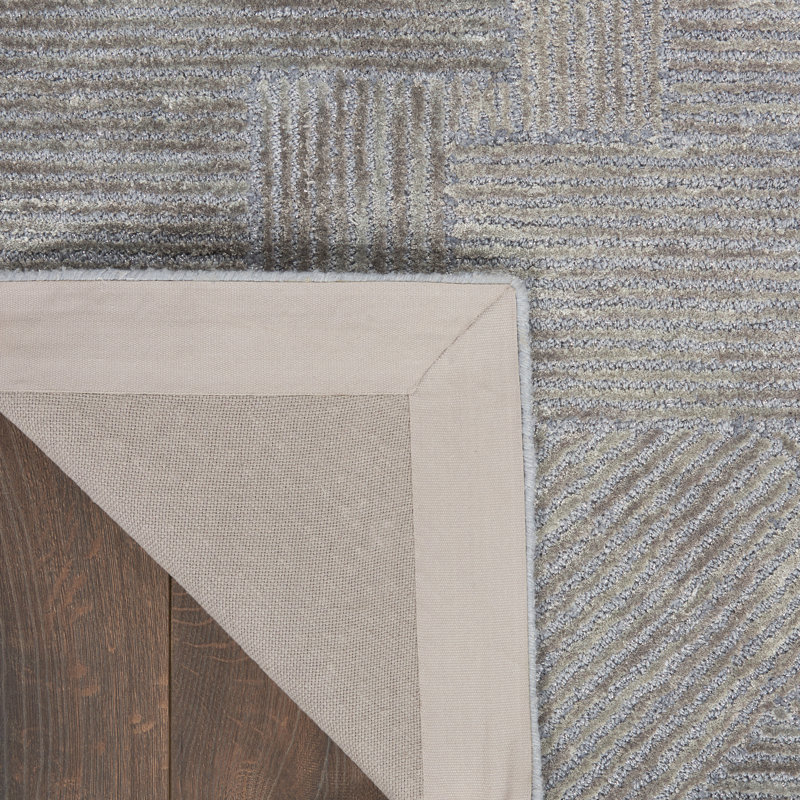 Chrisann Geometric Area Rug in Gray, Rectangle 8'6" x 11'6"