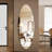 65" X 24" Oval Glass Mirror, Hd Reflection, Drill-, For Living Spaces Full Length Crystal-Clear, Shatterproof, Home And Commercial-1114133892