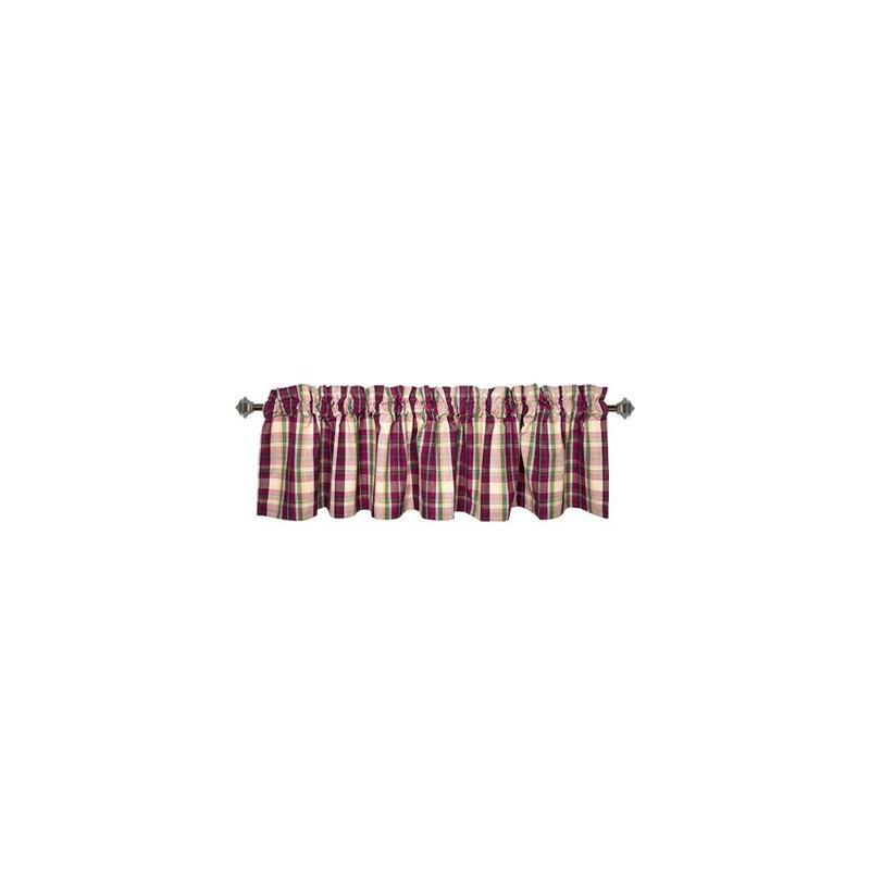 Watterson Cotton Plaid Tailored Window Valance