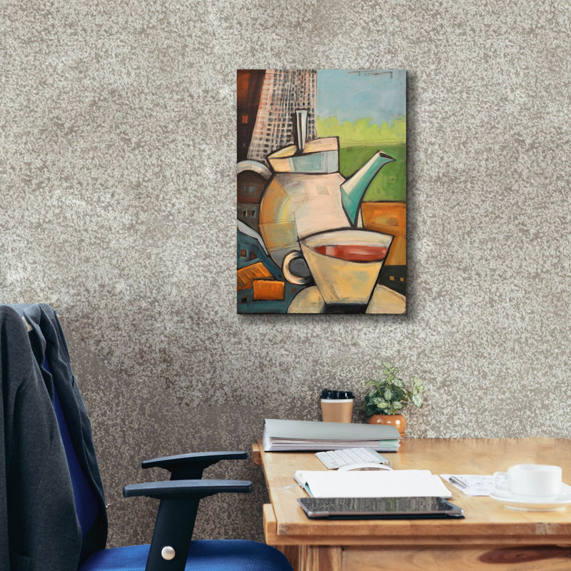 «Red Time Barrel Studio» par Tim Nyberg, art mural sur toile, H 26 po x l 18 po x P 0,75 po