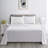 Marina Decoration 600 Thread Count Home Bedding Bedroom Soft Bedsheet Deep Pocket Hotel Standard Solid Percale All Season 4 Pieces Cotton Sheet Set with 2 Pillowcases, White Color Queen Size-108623178-108623176