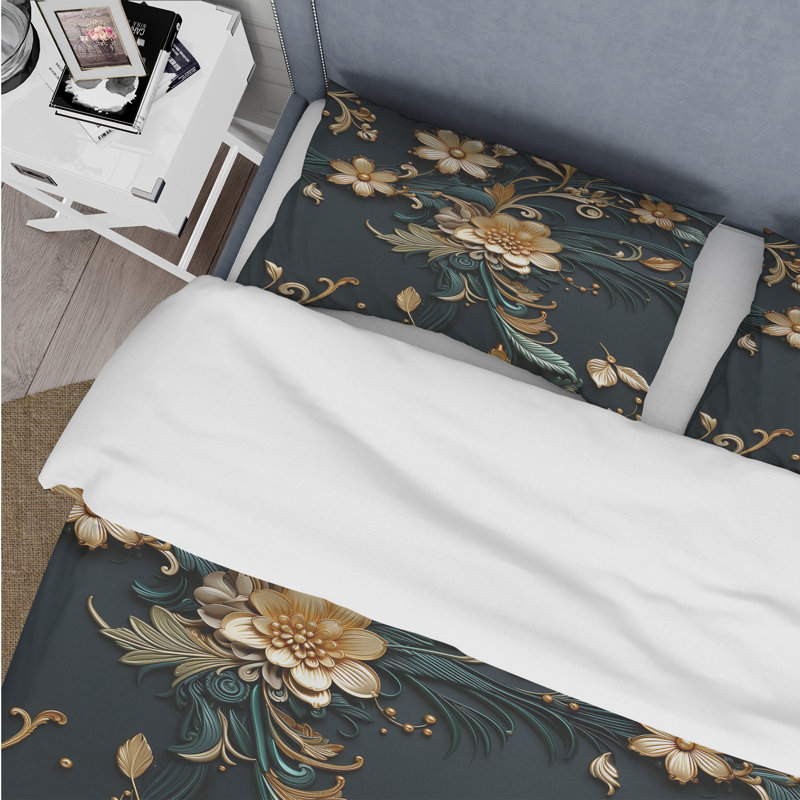 Ensemble de housse de couette Imperial Embellishments, Housse de couette simple + 1 taie décorative stan