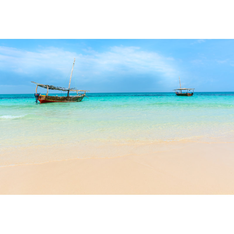 Boats Indian Ocean - Wrapped Canvas Print, 30cm H x 46cm W x 3.8cm D