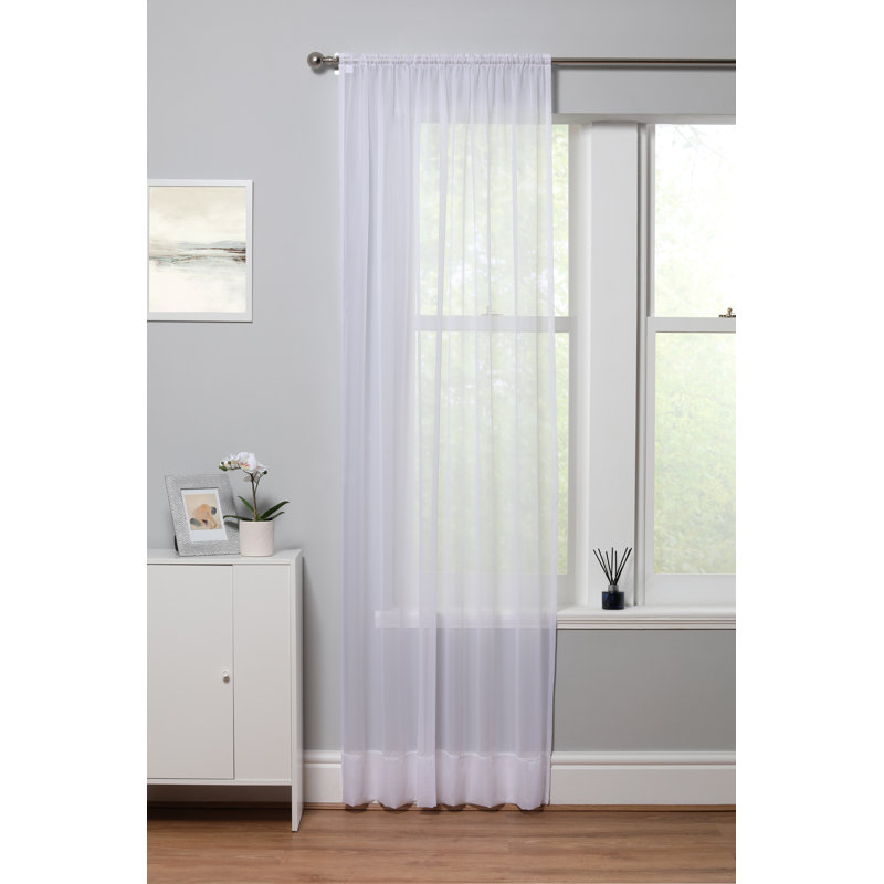 Rickelle Voile Sheer Curtain Panel, 200cm Width x 137cm Drop