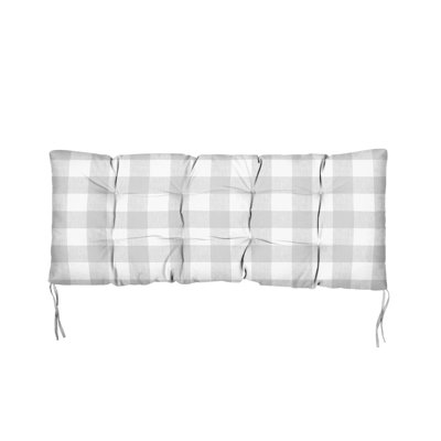 Plaid Indoor/Outdoor Tufted Bench Cushion
