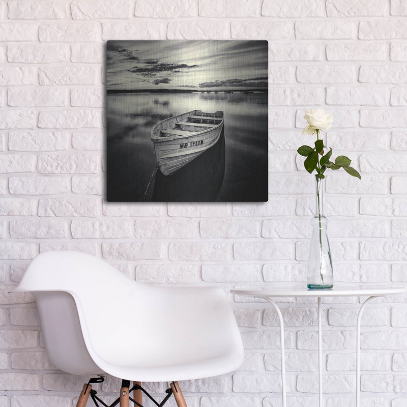 Art mural en métal «Low Tide Afterglow» par Rick Berk, H 24 po x l 24 po