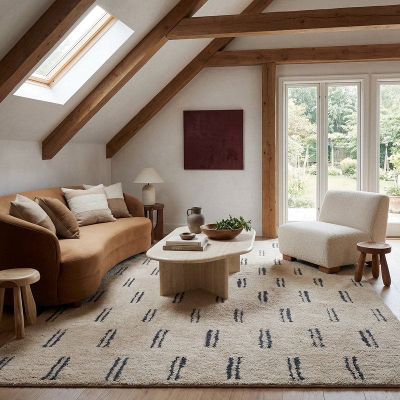 Vina Handmade Washable Wool Rug, Rectangle 5' x 8'