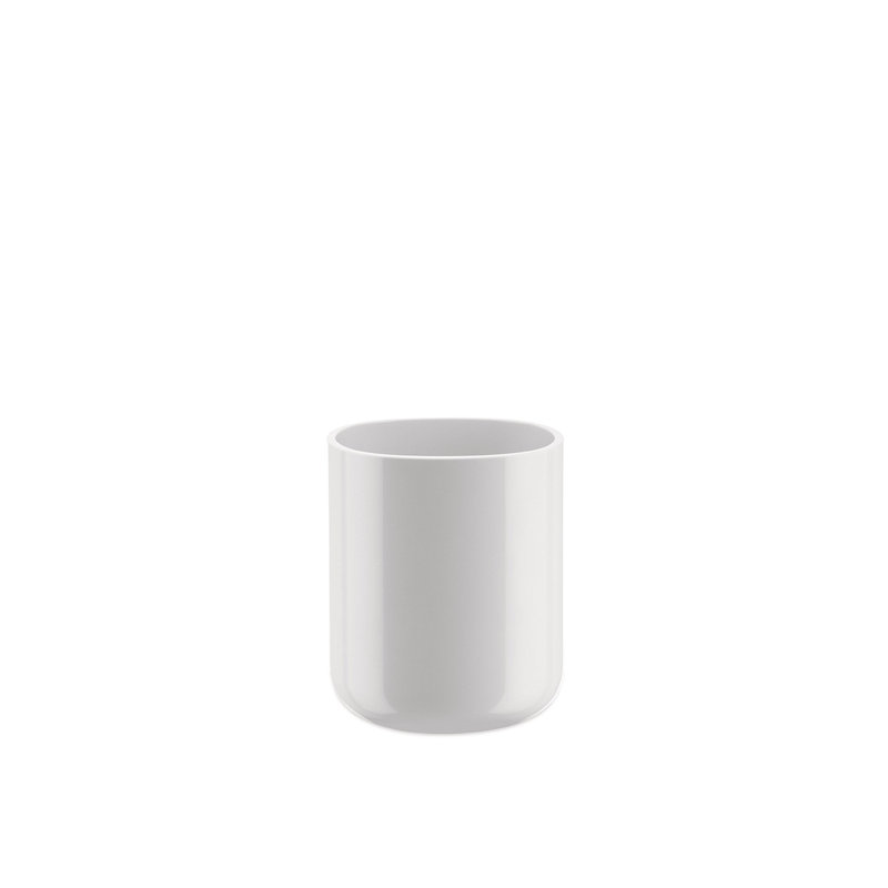 White PMMA Free-Standing Toothbrush Holder