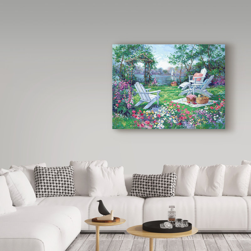 « adirondack summer 2 », reproduction de peinture à l’acrylique sur toile tendue, H 24 po x l 32 po x P 2 po