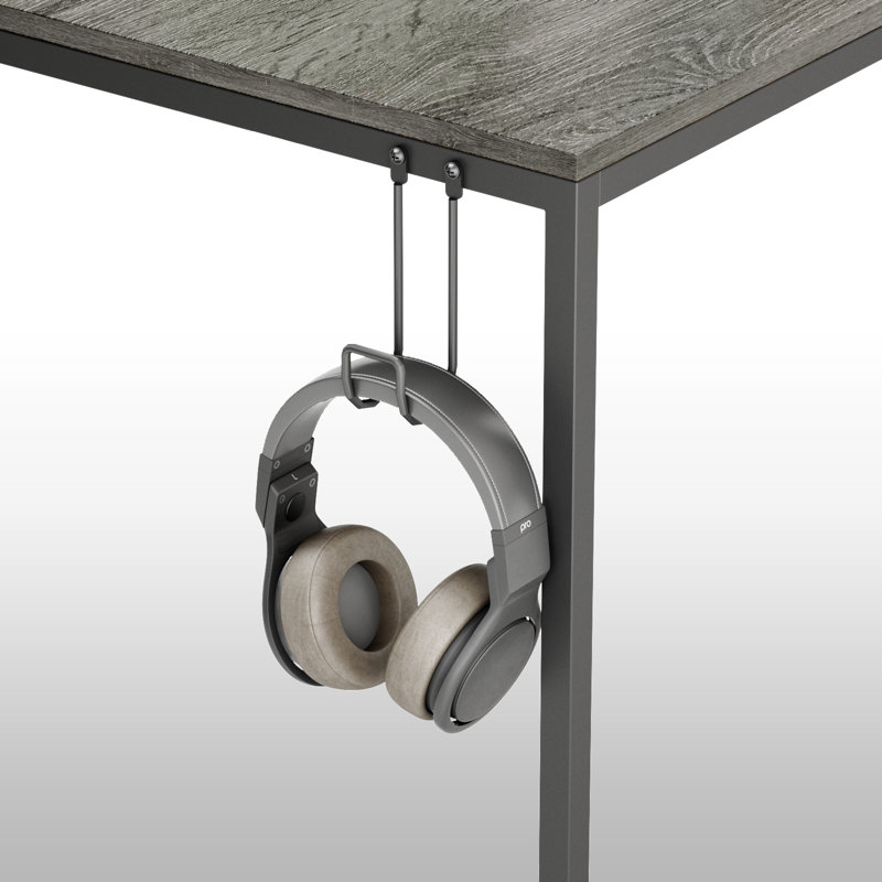 Metal Base Computer Desk, Grey, 122cm H x 160cm W x 64cm D