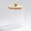Crackle Glass Canister w/Lid-1322373845