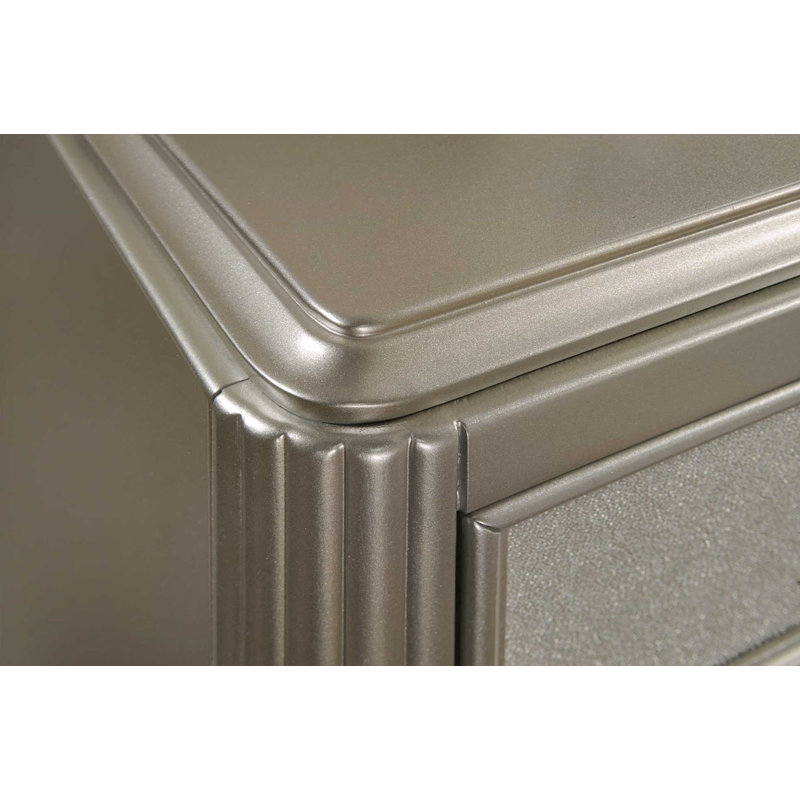 Dailynn 41'' W 5 - Drawer Dresser, Platinum