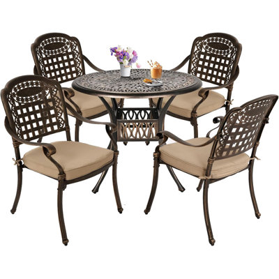 Ensemble repas d'extérieur rond L 35,4 po pour 4 personnes Ascan