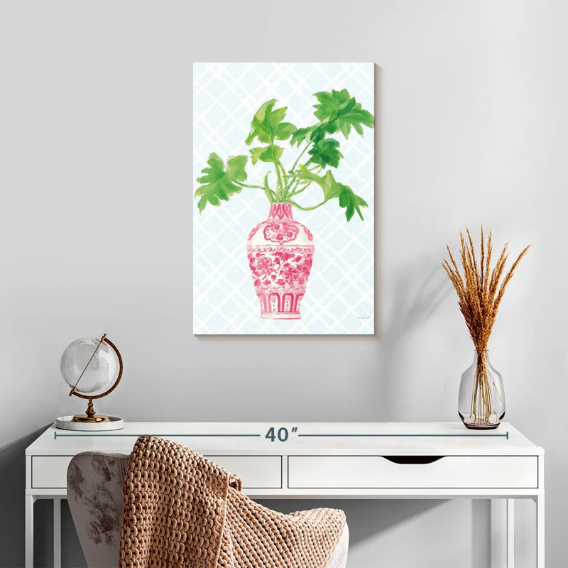 Palmier Harnek - chinois chinois II - rose, H 24 po x l 16 po