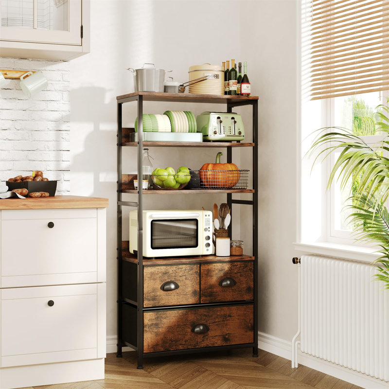 Aizlynn 118cm H x 58cm W Metal Etagere Bookcase