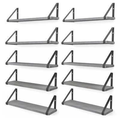 Floating Bookshelves for Wall Decor, Wooden Shelves for Living Room & Kitchen Decor, Special Finish Options