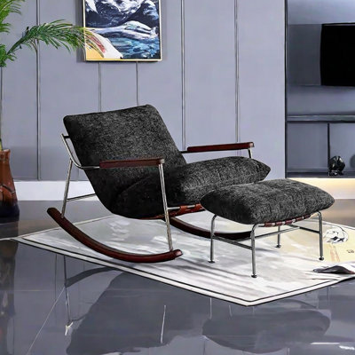 Comfortable Chenille Detachable Rocking Chair