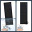 Porte de salle de bain intérieure à panneau 6 panneaux noir avec couche d'apprêt noir et porte de style moderne à portes françaises 96 "x 30"-122993030
