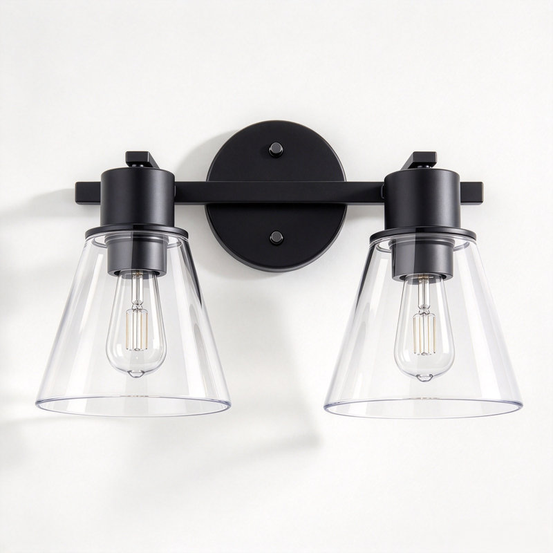 2 - Light LED Vanity Light, Matte Black