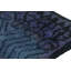 Vintage Swedish Rya Rug, Black And Blue Abstract Design - Rug & Kilim