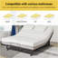 Base de lit électrique réglable ergonomique pour grand lit, inclinaison indépendante de la tête et du pied, télécommande sans fil avec moteur silencieux